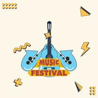 music festival design social media post vector