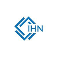 IHN letter logo design on white background. IHN creative circle letter logo concept. IHN letter design. vector