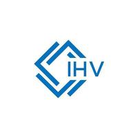 IHV letter logo design on white background. IHV creative circle letter logo concept. IHV letter design. vector