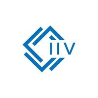 IIV letter logo design on white background. IIV creative circle letter logo concept. IIV letter design. vector