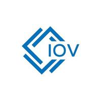 iov letra logo diseño en blanco antecedentes. iov creativo circulo letra logo concepto. iov letra diseño. vector