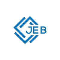 JEB letter logo design on white background. JEB creative circle letter logo concept. JEB letter design. vector