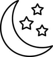 creciente Luna vector icono