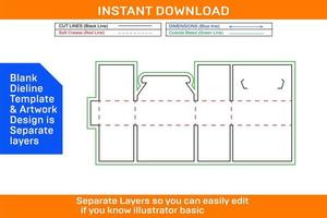 Folding cardboard FEFRCO218,corrugated carton box,resizable 3d vector dieline template