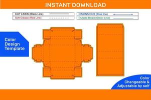 partido caja, cajón manga regalo caja dieline modelo y 3d hacer archivo color diseño modelo vector
