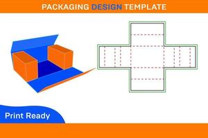 separar feco403 acanalado , cartulina caja de cartón caja, 3d hacer con dieline modelo vector