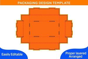 Four side rollover box,Tray box die cut template and 3d vector