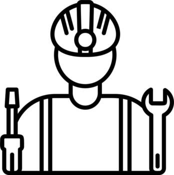 icono de vector de ingeniero