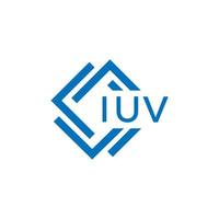 iuv letra logo diseño en blanco antecedentes. iuv creativo circulo letra logo concepto. iuv letra diseño. vector