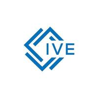 IVE letter logo design on white background. IVE creative circle letter logo concept. IVE letter design. vector