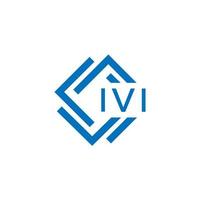 IVI letter logo design on white background. IVI creative circle letter logo concept. IVI letter design. vector