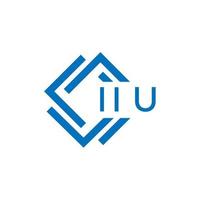 IIU letter logo design on white background. IIU creative circle letter logo concept. IIU letter design. vector