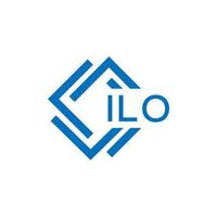 ILO letter logo design on white background. ILO creative circle letter logo concept. ILO letter design. vector
