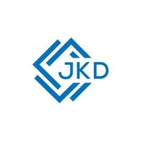 JKD letter logo design on white background. JKD creative circle letter logo concept. JKD letter design. vector