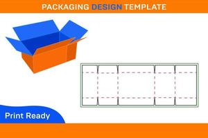 FEFCO230 carton box with dieline tamplate and 3d vectoe file vector