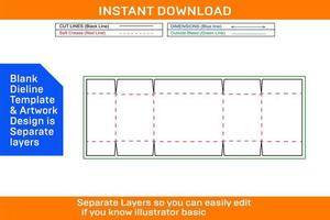 FEFCO230 carton box with dieline tamplate and 3d vectoe file vector