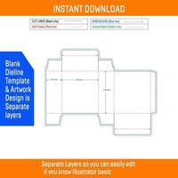 pliegue final caja redimensionable y editable vector archivo con dieline modelo y 3d caja