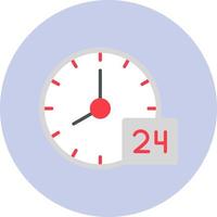 24 Hours Support Vector Icon