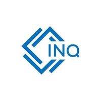 INQ letter logo design on white background. INQ creative circle letter logo concept. INQ letter design. vector