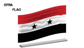 bandera de Siria oficial colores vector ilustración