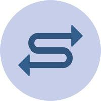 Zigzag Arrow Vector Icon