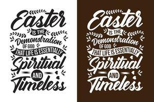 Easter is the Demonstration of god  that life is essentially Spiritual and timeless vector