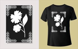 Black and white tee shirt design vector