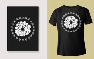 Black and white tee shirt design vector