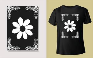 negro y blanco tee camisa diseño vector