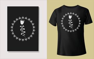 Black and white tee shirt design vector