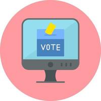 en línea votación vector icono