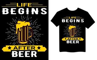 diseño de camiseta de cerveza vector