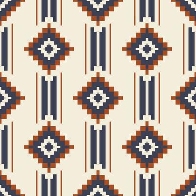 Ethnic geometric stripes pattern. Aztec Kilim geometric square stripes seamless pattern background. Southwest geometric pattern use for fabric, home decoration elements, upholstery, wrapping.