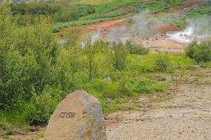 Iceland Geysir Landscape photo