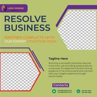 business services social media post template vector