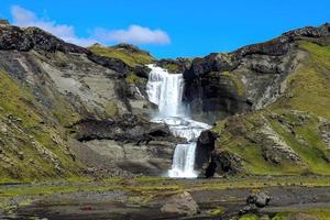 barnafossar cascada Islandia paisaje foto