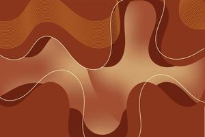 antecedentes color marrón resumen ondulado moderno vector
