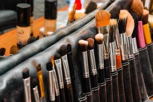 Cosmetics and make-up brushes photo