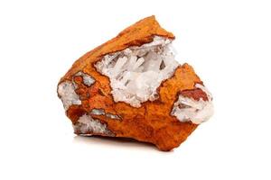 macro mineral Roca cristales hemimorfita rock en un blanco antecedentes foto