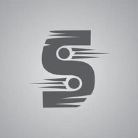 Logo Design with the concept of the letter S and football vector