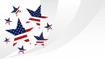 Star shaped united states flag with copy space vector