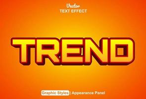 trend text effect with graphic style and editable. vector