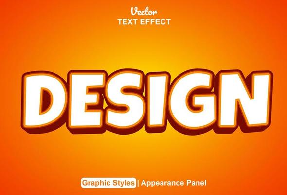 design text effect with graphic style and editable.