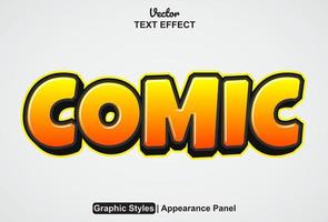 comic text effect with graphic style and editable. vector