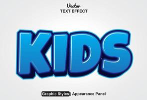 kids text effect with graphic style and editable. vector