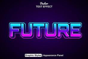 future text effect with graphic style and editable. vector