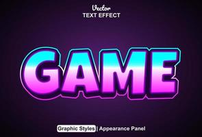 Game text effects with graphic style and editable. vector