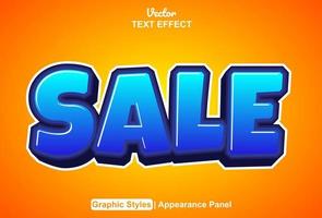 sale text effect with graphic style and editable. vector