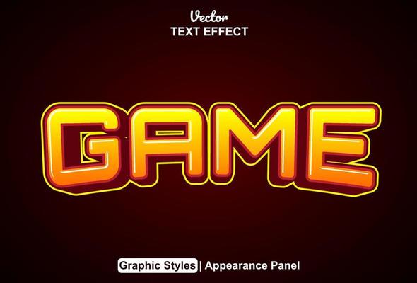 Game text effects with graphic style and editable.