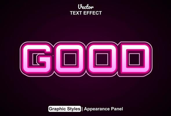 good text effect with graphic style and editable